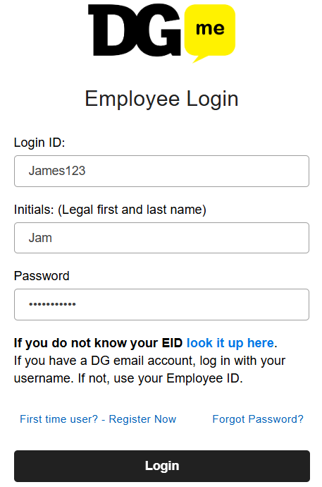Enter your credentials