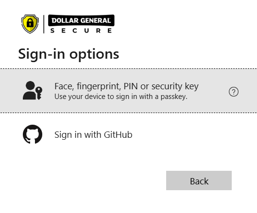 DGME Sign In options